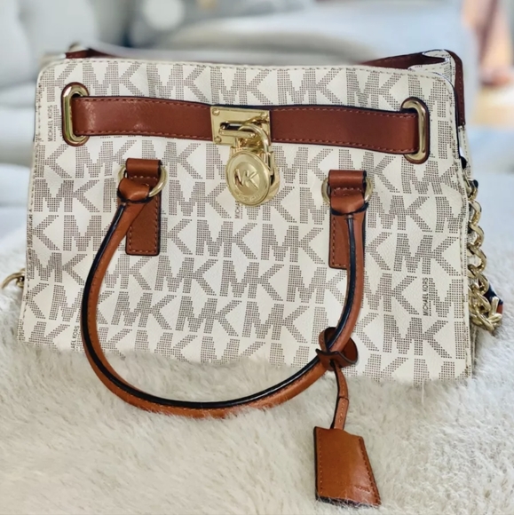 My Michael Kors Hamilton Logo Satchel Handbag - Picture 13 of 13